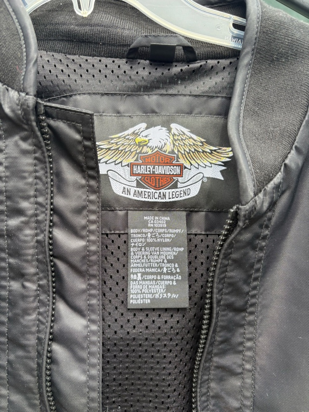 Harley-Davidson Black Jacket with Golden Eagle Patch